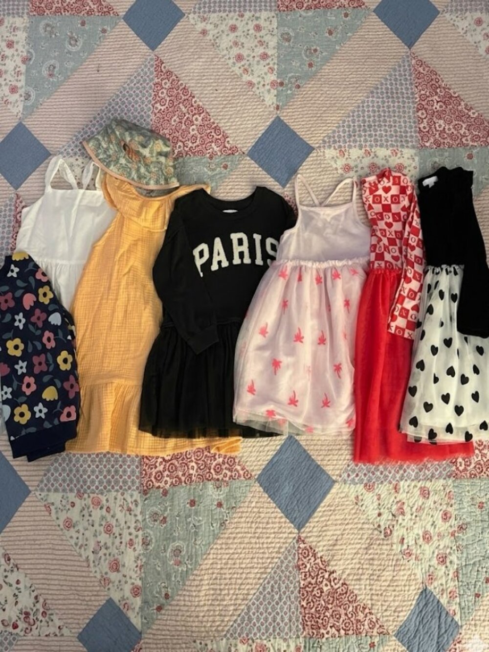 MEGA LOT Kids Outfits All size 5T, Grayson Mini, Carters, Dresses, & Bucket Hat